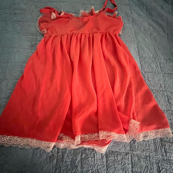Victoria’s Secret Vintage Babydoll lace coral/pink nightie size medium - Picture 4 of 4